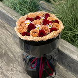 Eternal Harmony Red & Pastel Brown Rose Bouquet
