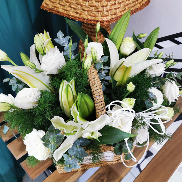 flower basket arrangement florist 