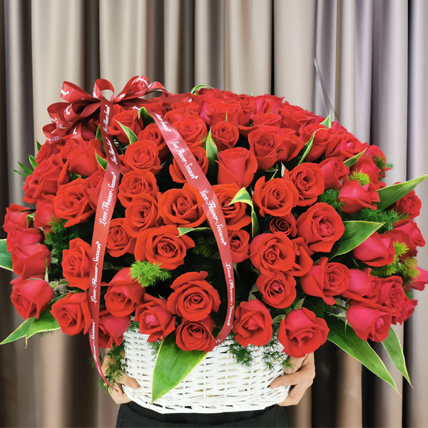 flower basket2 99 roses delivery