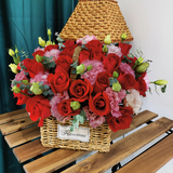 flower basket5 rose basket delivery